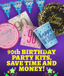 90th Birthday Party Packs - Party Save Smile